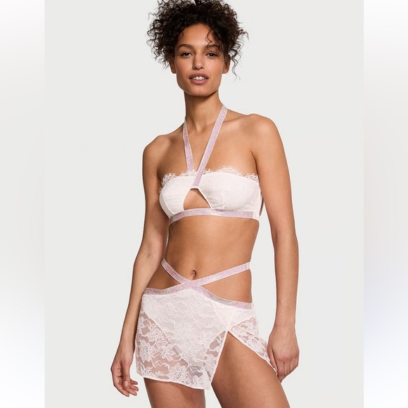 Victoria's Secret Other - Victoria secret strap halter bralette & mini skirt set NWT
